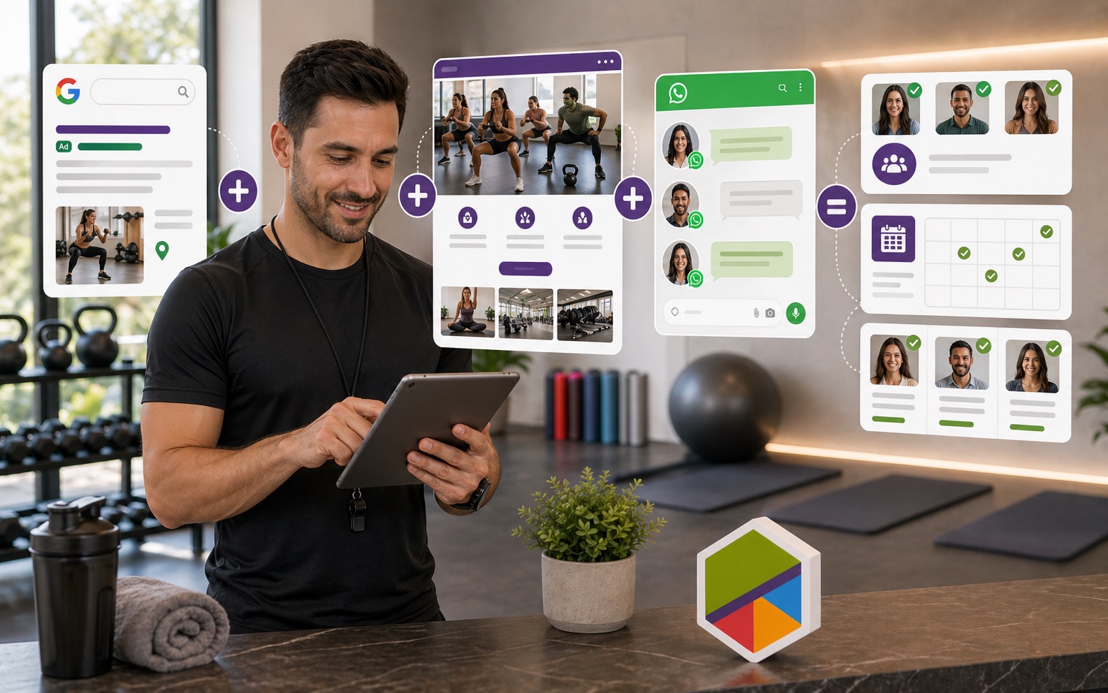 Embudo simple de marketing para convertir desconocidos en consultas de servicios